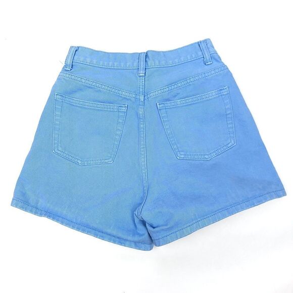 BRANDY MELVILLE 100% Cotton 90's High Rise Mom Jean Shorts Sky Blue Denim Small - Picture 2 of 6
